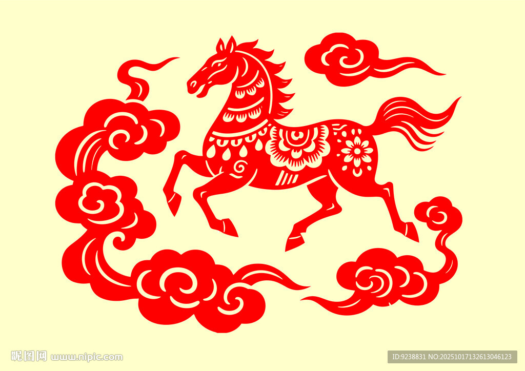 马年剪纸