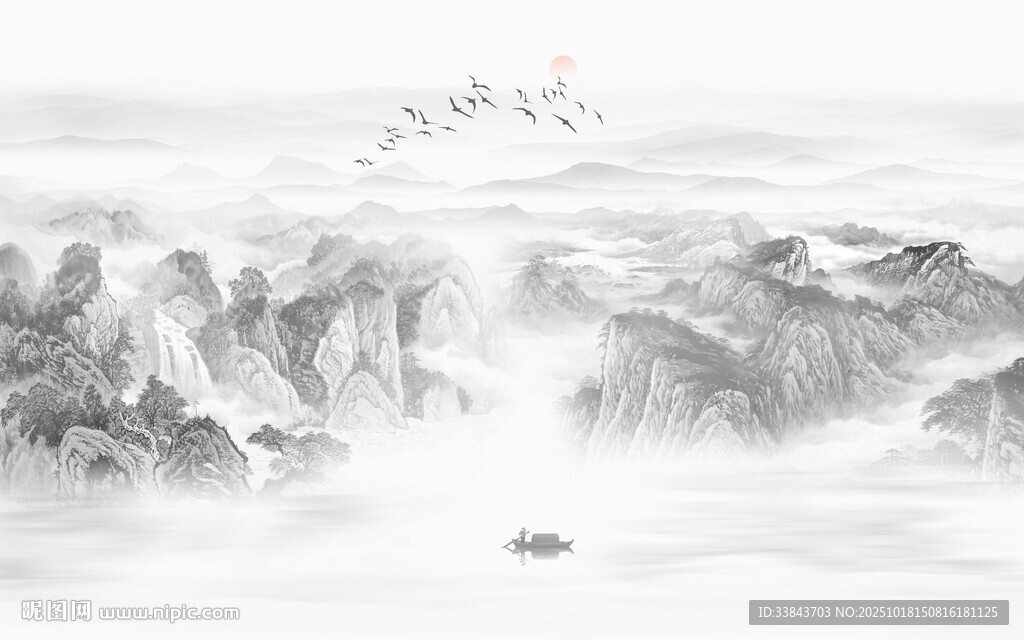 国画水墨山水