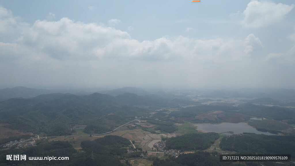俯瞰山川湖泊美景