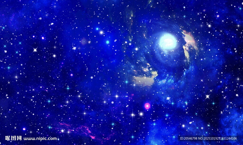 蓝色星空图