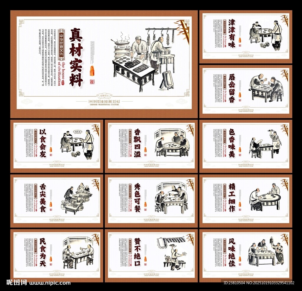 饮食文化展板