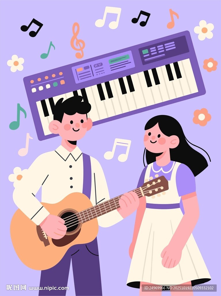 音乐会扁平插画