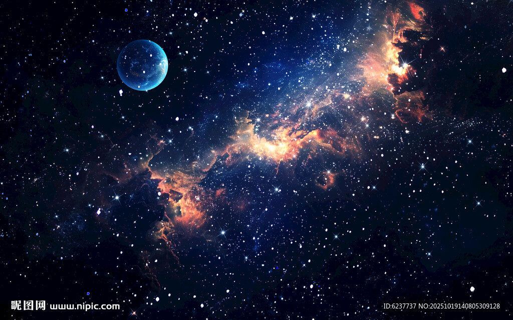 黑色宇宙星空背景图