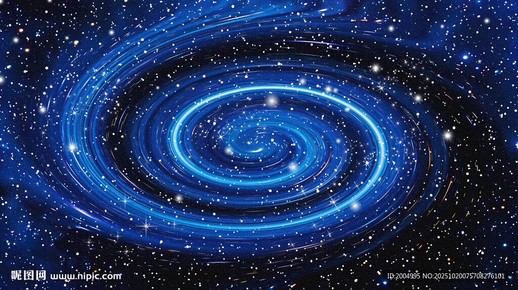 蓝色旋涡星空吊顶天花板