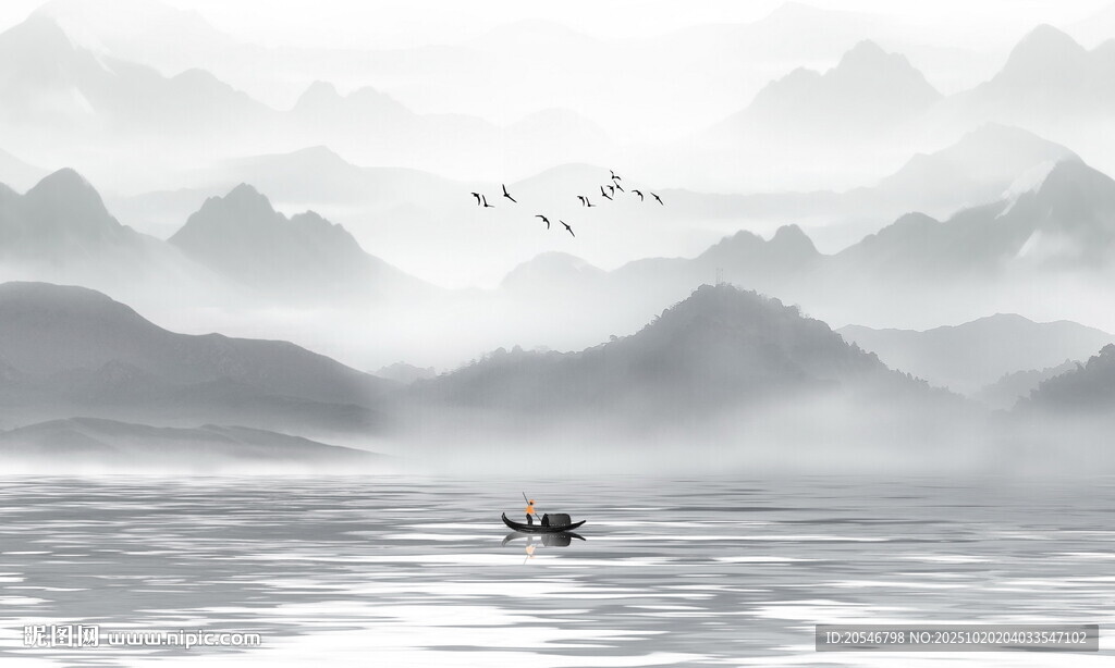 中式古典山水画