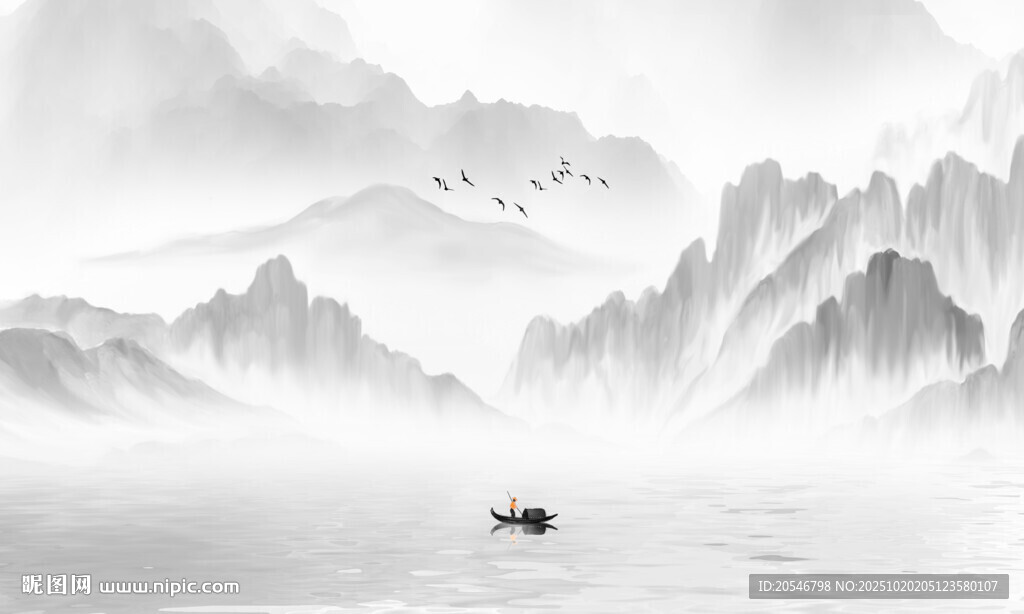 中国风水墨山水画