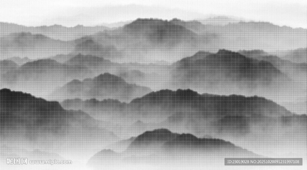 水墨群山激光雕刻图