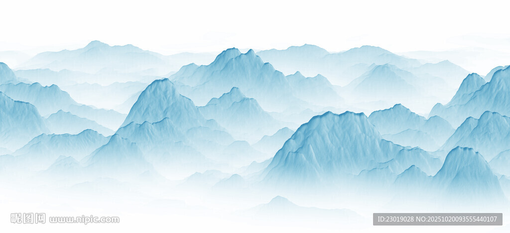 水墨群山图