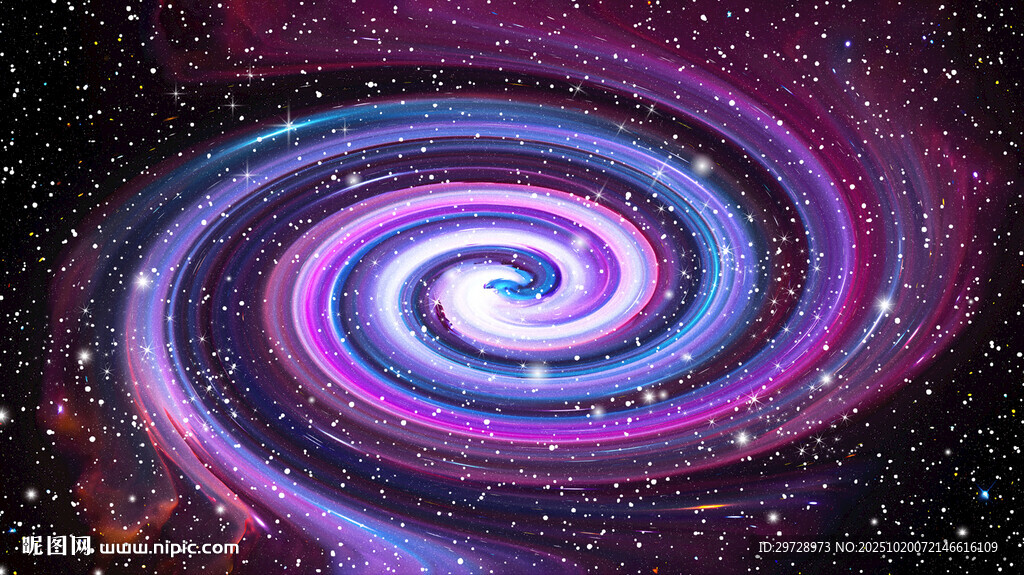 紫色宇宙旋涡星空