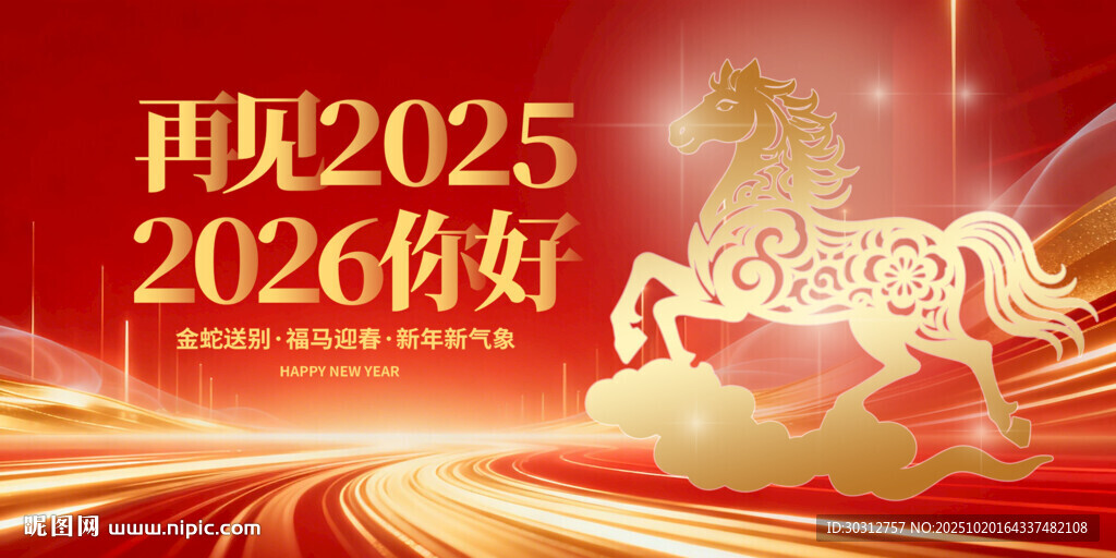 2025再见2026你好海报