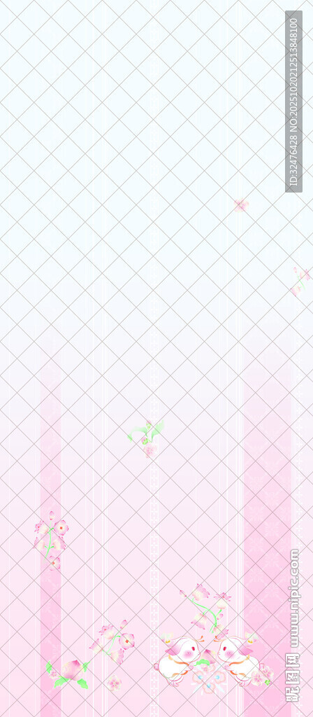 粉色渐变梦幻花瓣背景