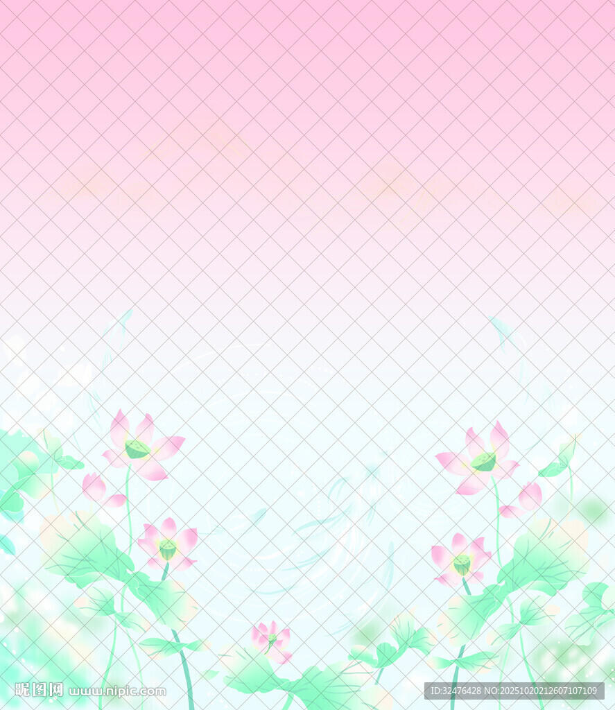 清新花卉渐变背景图