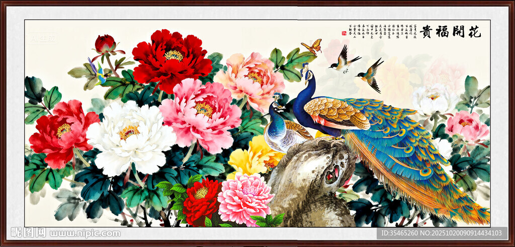 花开富贵国画