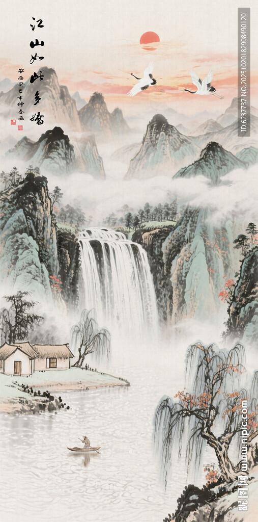 玄关山水装饰画