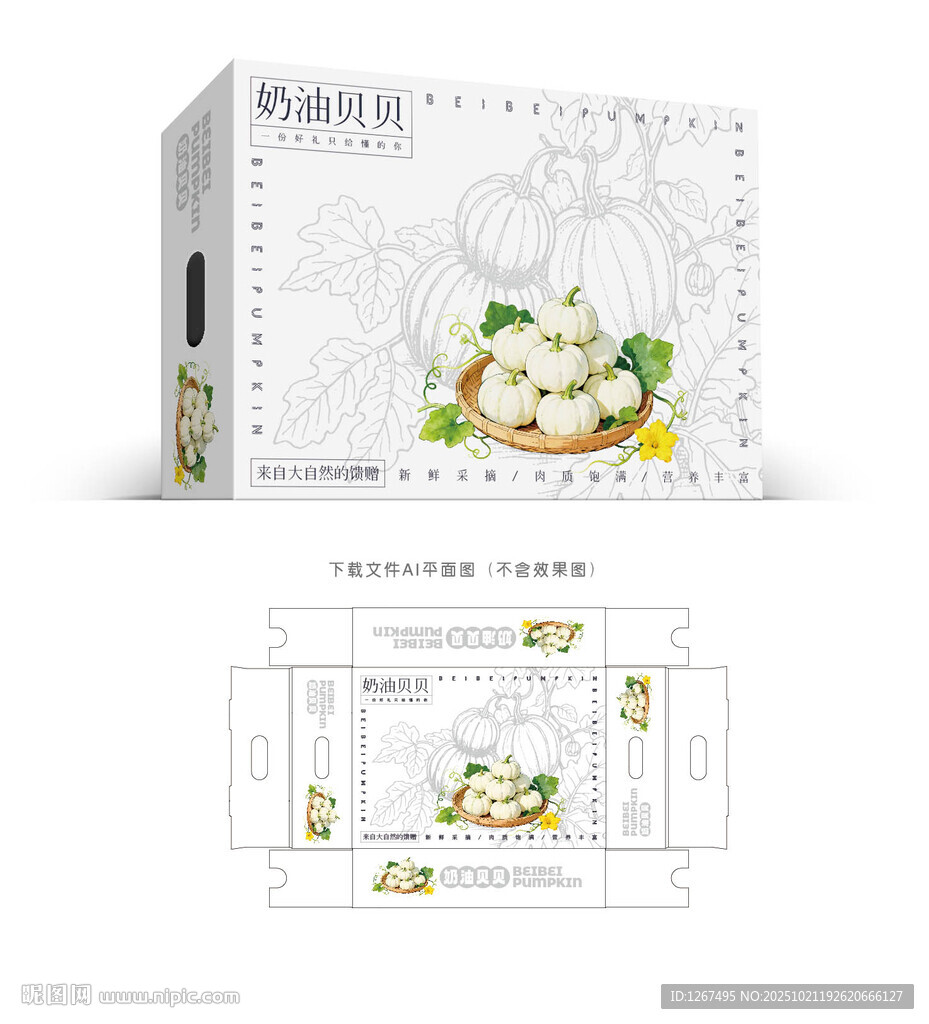 奶油贝贝南瓜包装