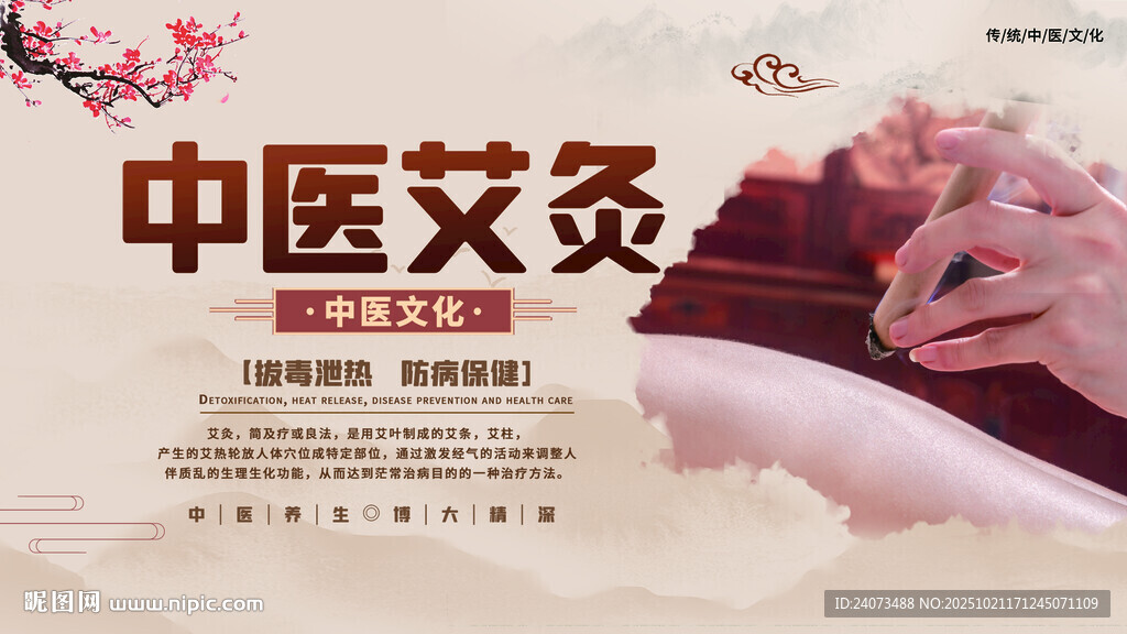中医艾灸疗法展示