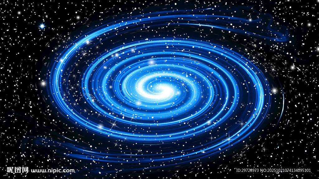 蓝色旋涡宇宙星空