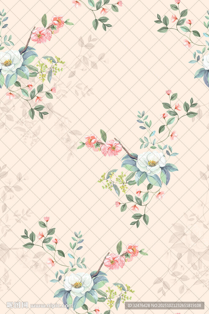 花卉图案背景纹理