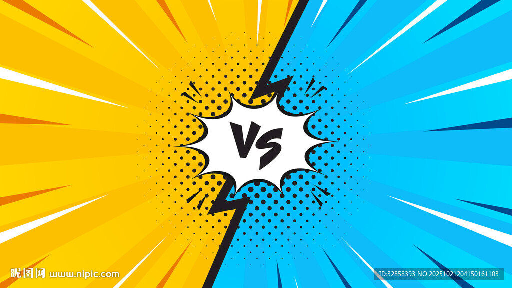 对决主题漫画风背景图