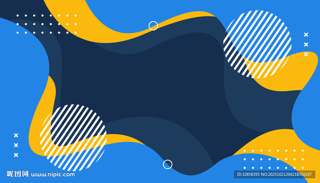 蓝黄渐变流体抽象背景图