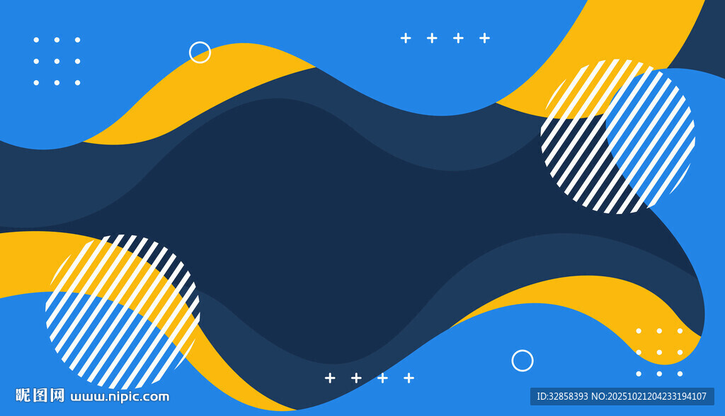 蓝黄渐变流体抽象背景图