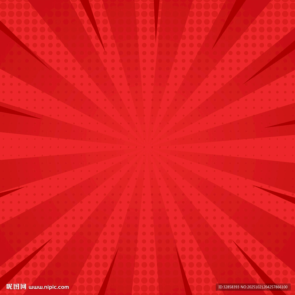红色放射状纹理背景图