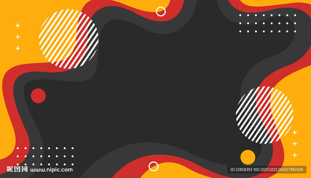 多彩几何边框背景图