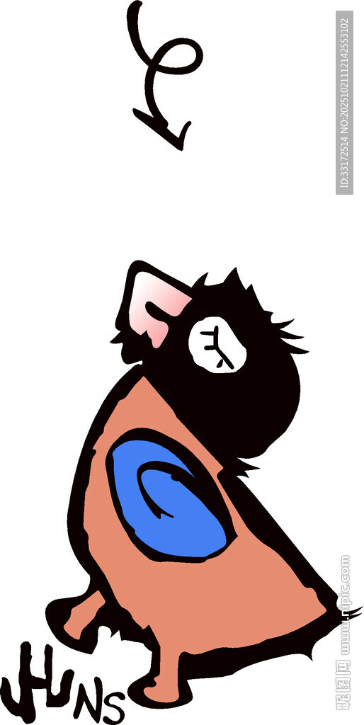 卡通小鸟俏皮姿态