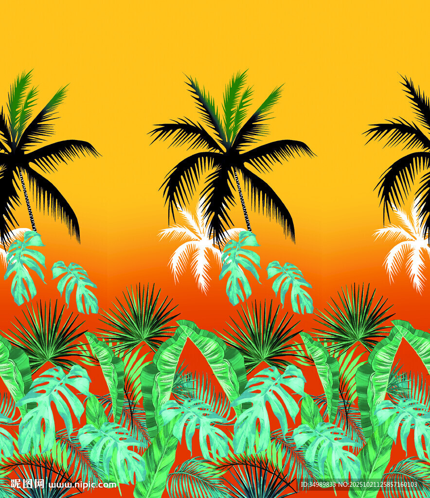 热带风情棕榈植物景观