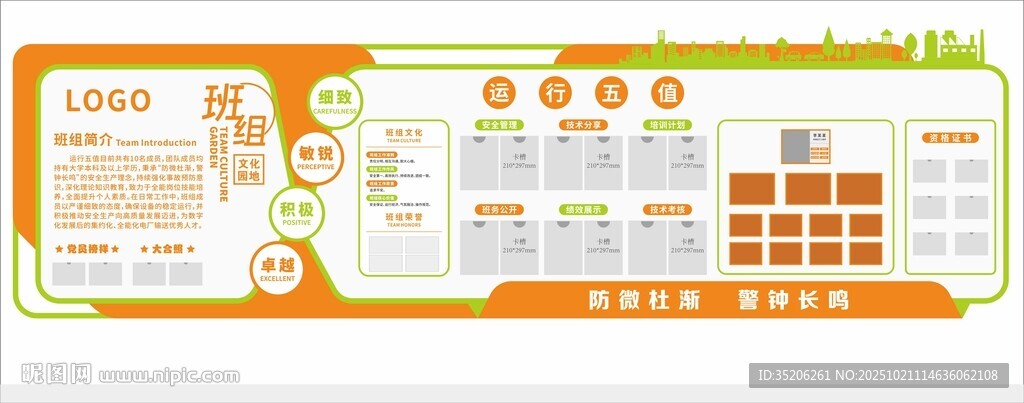 运行班组文化墙
