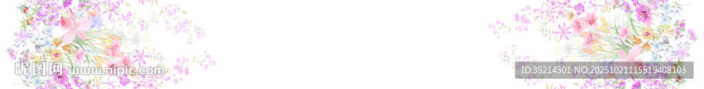 梦幻彩色花卉边框背景