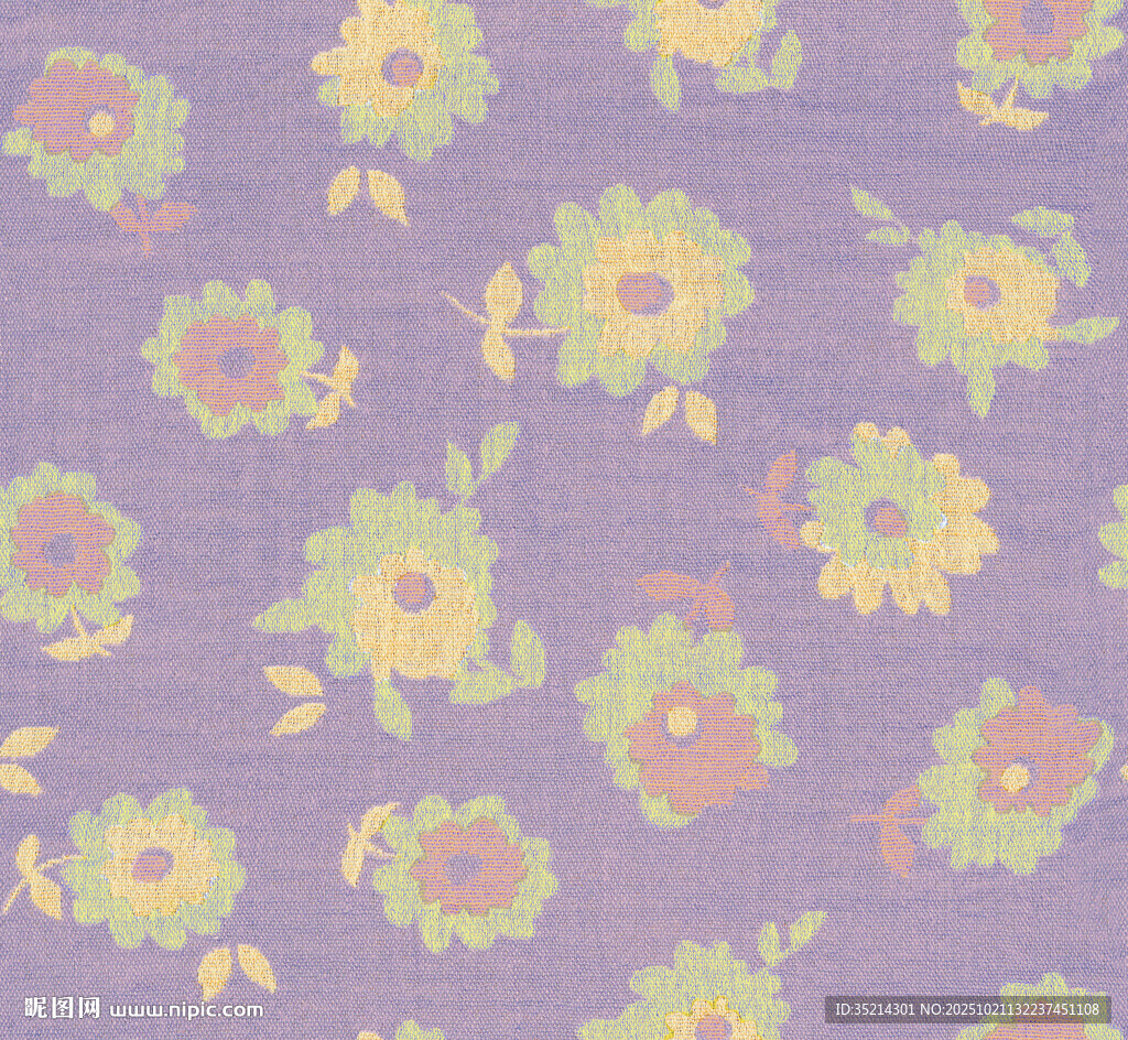 淡紫色底花卉图案纹理