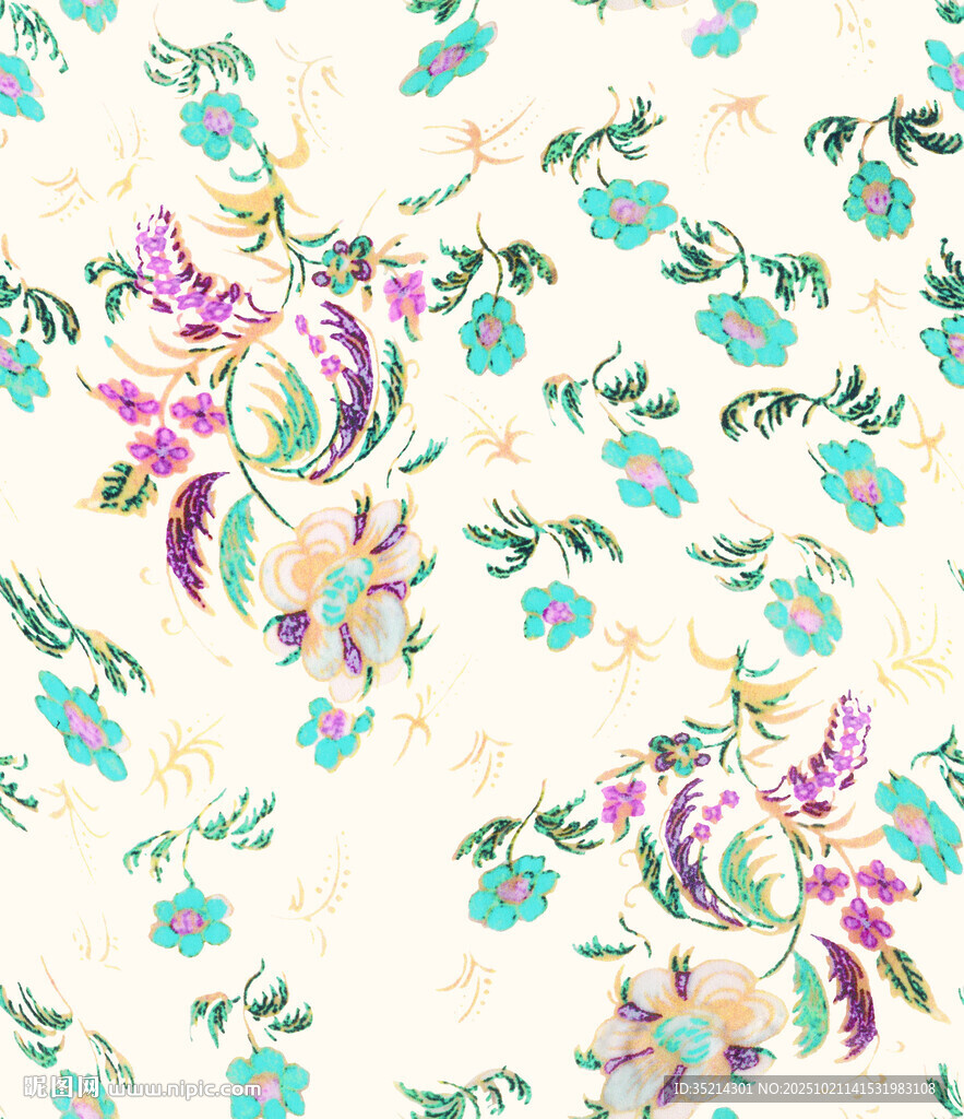 花卉图案背景 清新雅致