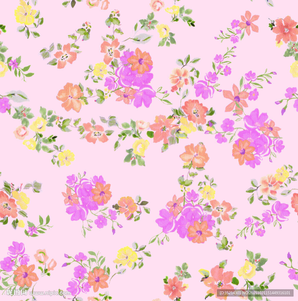 粉色花卉图案背景