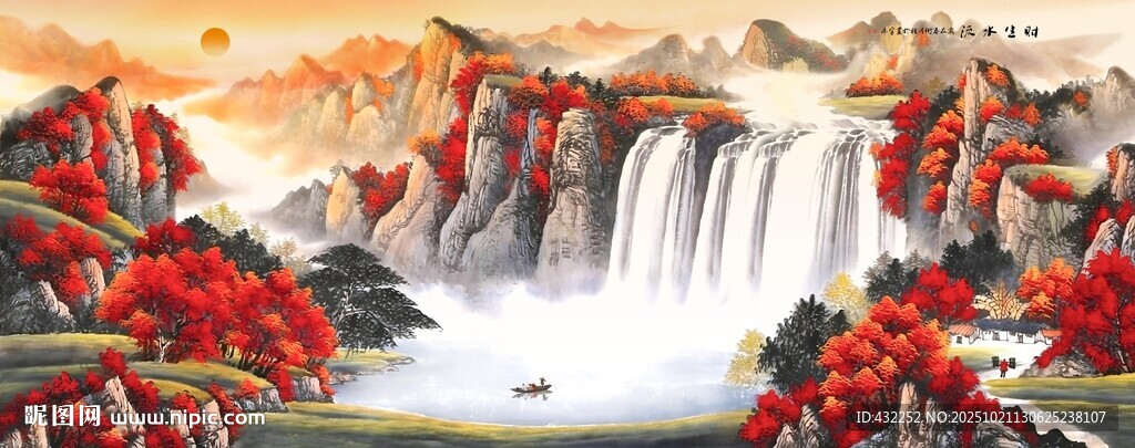 聚宝盆风水画