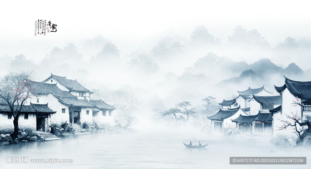 新中式禅意山水画