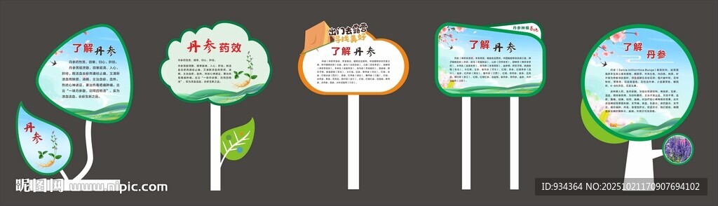 多彩环保主题指示牌展示