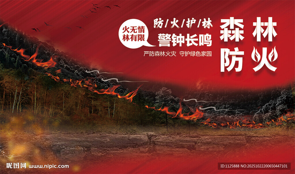 森林防火宣传画面