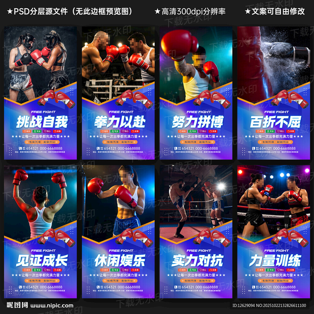 自由搏击海报