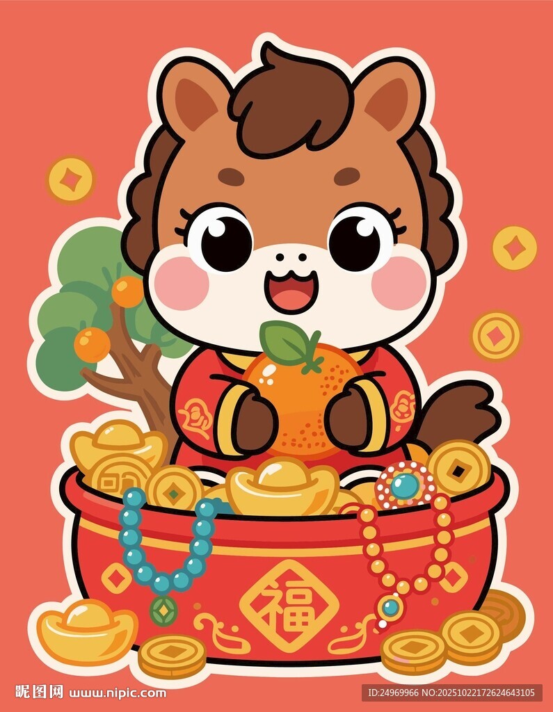 卡通可爱马