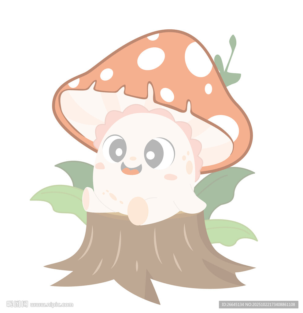 卡通磨菇人