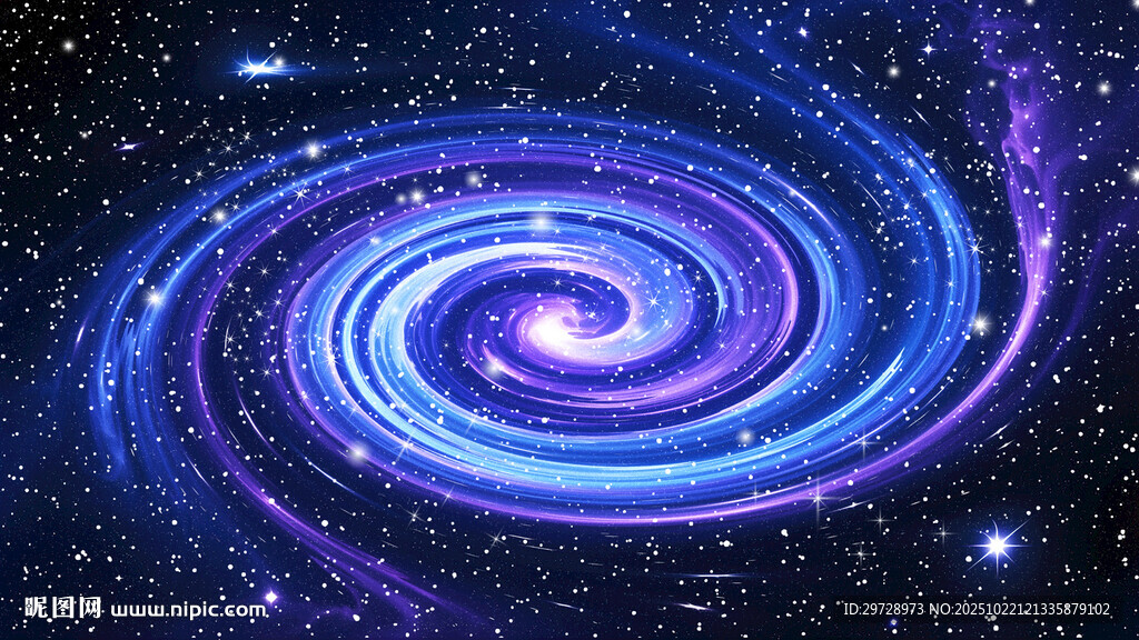 蓝紫色唯美星空旋涡天花吊顶