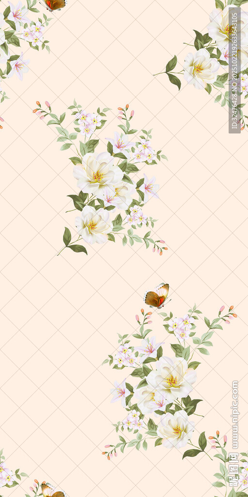 小雏菊花卉图案背景图