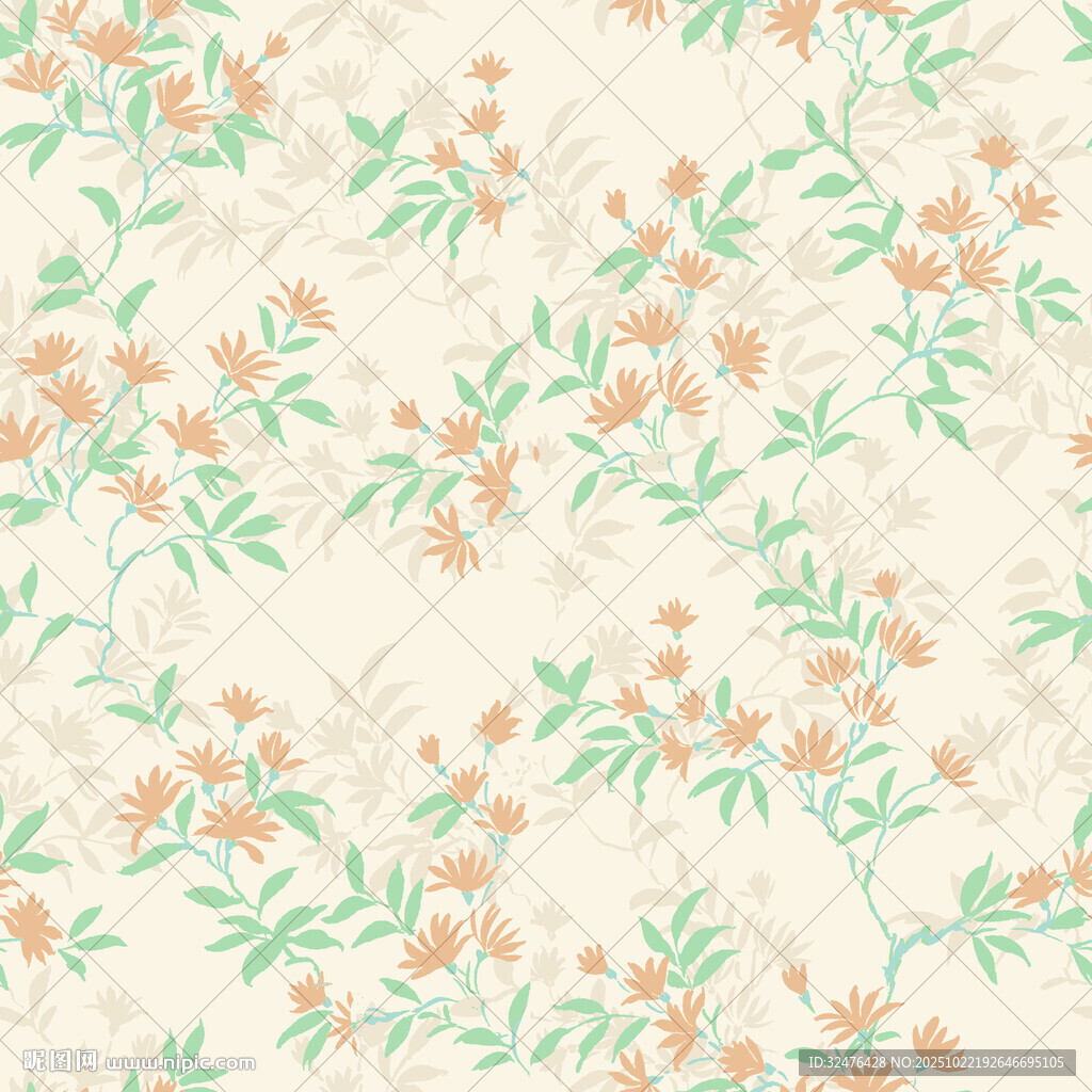 清新花卉图案背景