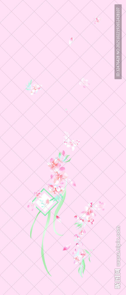 粉色花卉图案背景
