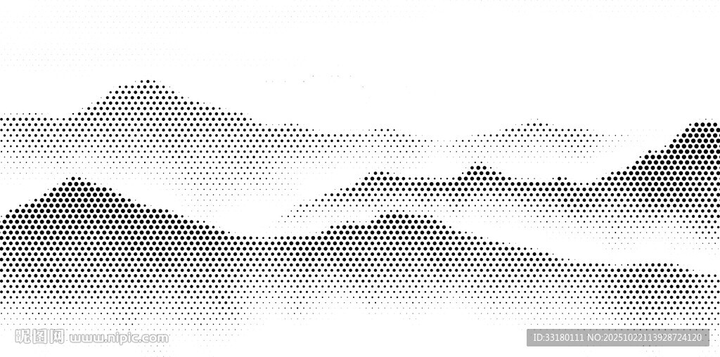 圆点冲孔镂空山水