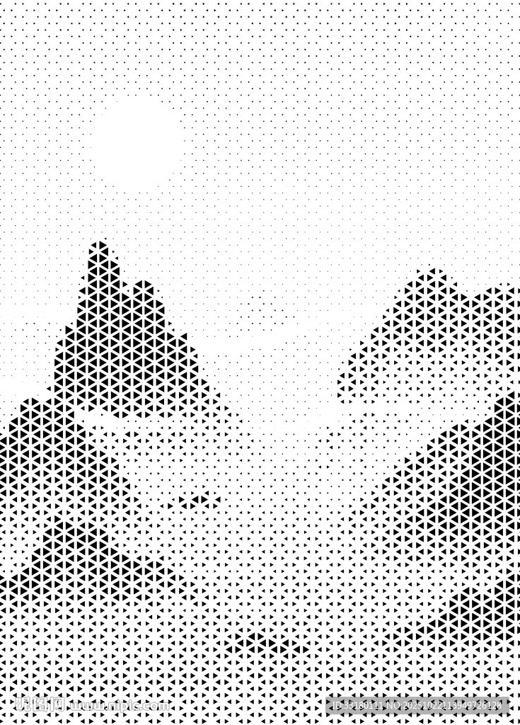 竖版手绘山 