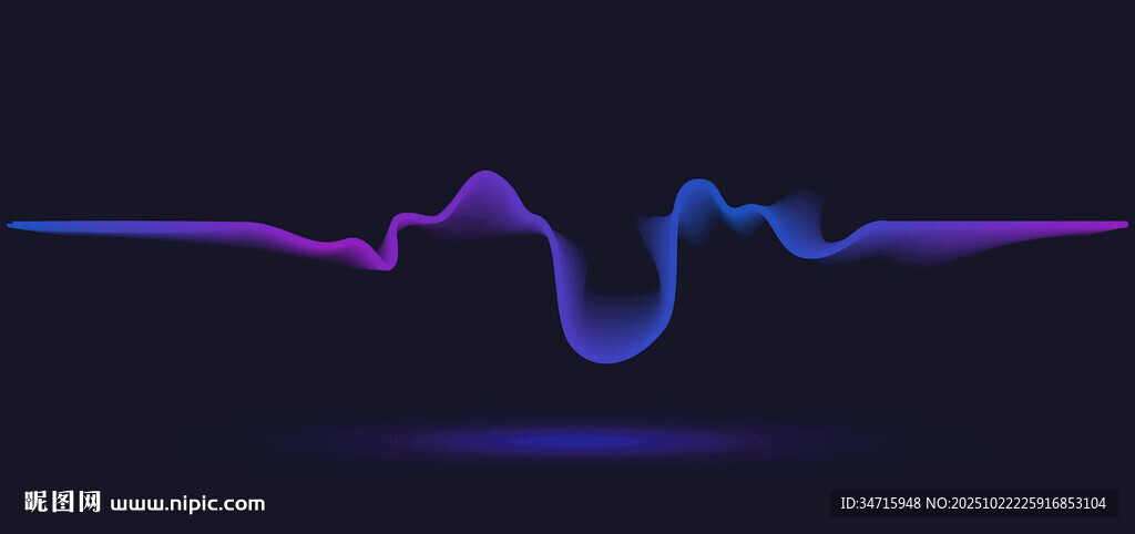 炫彩动感波形矢量图案