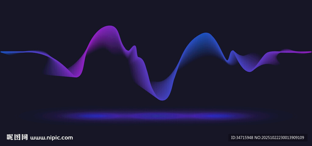 动感渐变波形矢量图案