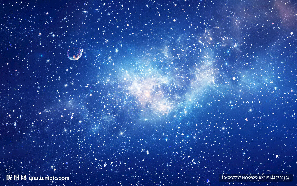 蓝色星空图